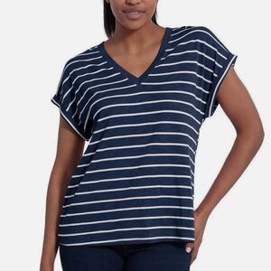 Jessica Simpson Navy and White Striped Tee